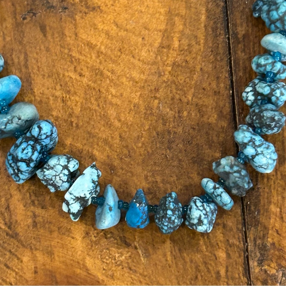 Genuine Turquoise Nugget Necklace EUC - Picture 7 of 11